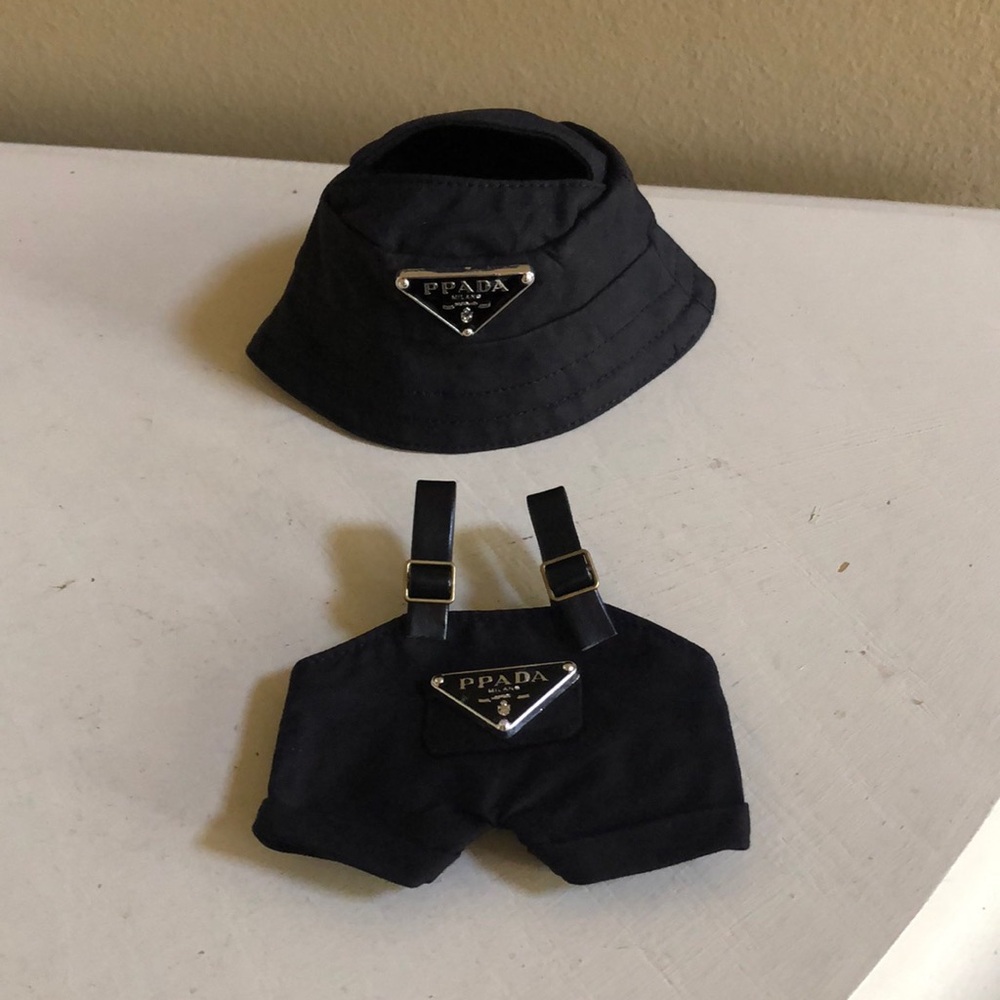 Labubu Hat Overalls Clothes‎ Black Outfit